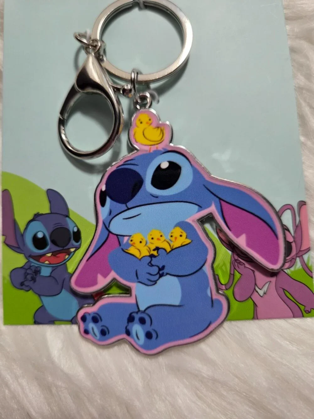Disney Stitch with Chicks Keychain